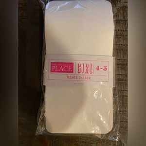 NWT girls tights 2pack white size 4-5